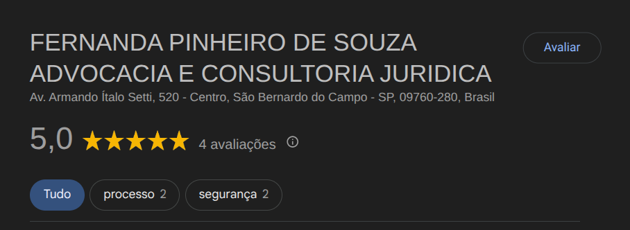 Avaliação Google