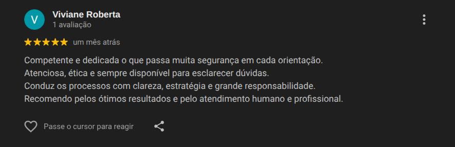 Avaliação Google