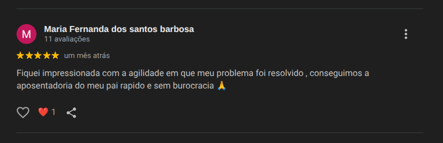 Avaliação Google